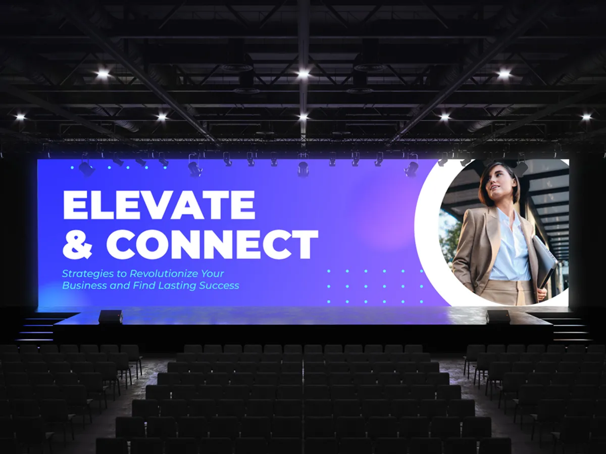 elevate and connect banner for presentation