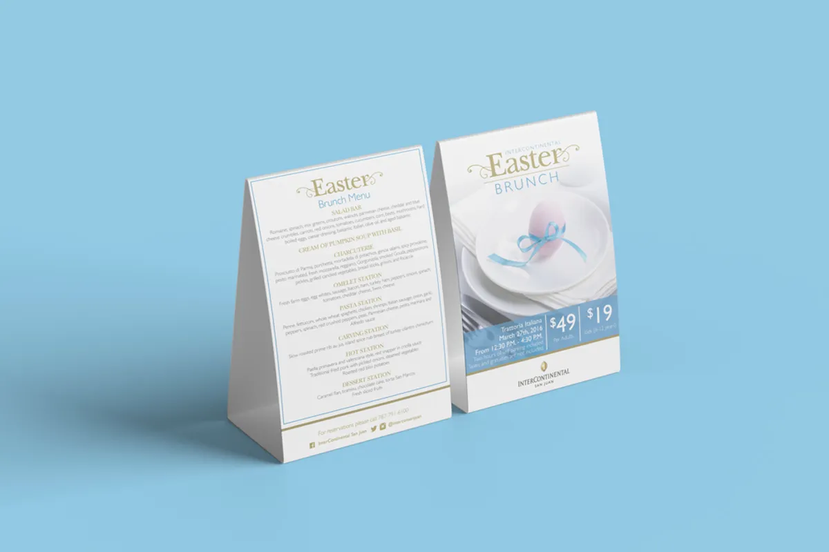 easter table tent